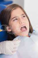 Portrait of a young patient in dental examination