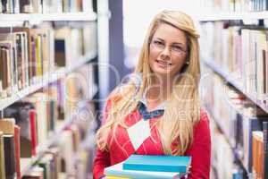 Mature student studying in the library