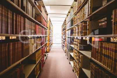 Close up of a bookshelf