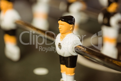 Close up of table football