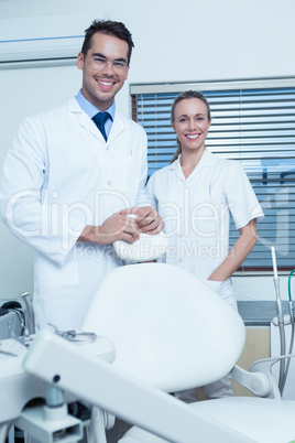 Portrait of smiling dentists