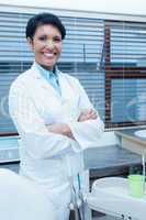 Portrait of smiling female dentist