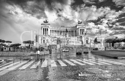 Equestrian monument to Victor Emmanuel II near Vittoriano in Rom