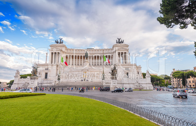 Equestrian monument to Victor Emmanuel II near Vittoriano in Rom