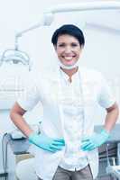 Portrait of happy confident female dentist