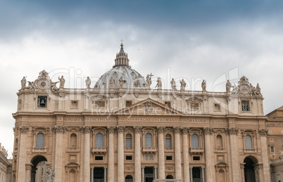 St. Peter Square, Vatican City. Beautiful building facade