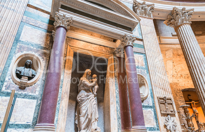 ROME, ITALY - JUNE 14, 2014: Interior of Pantheon in Rome, Italy