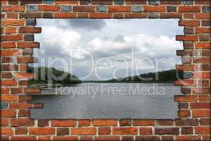 Wall from the red brick