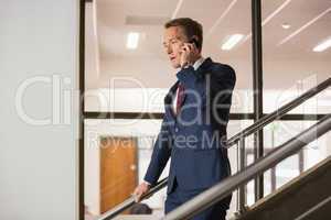 Handsome businessman on the phone