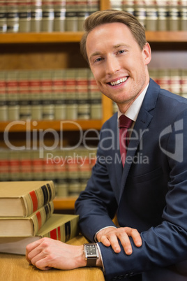 Handsome lawyer in the law library