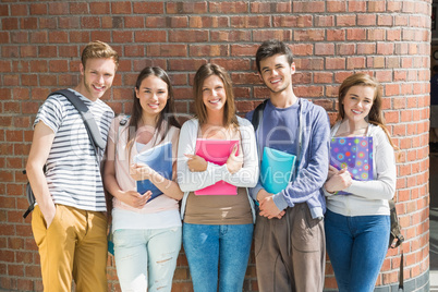 Happy students smiling at camera