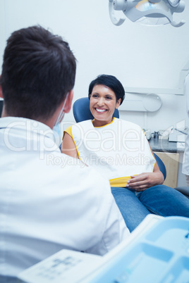 Smiling woman waiting for dental exam