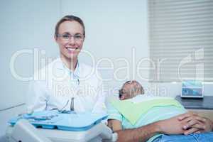 Smiling female dentist