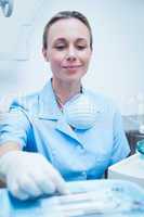 Smiling young female dentist