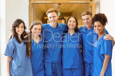 Medical students smiling at the camera