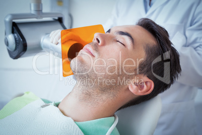 Young man undergoing dental checkup