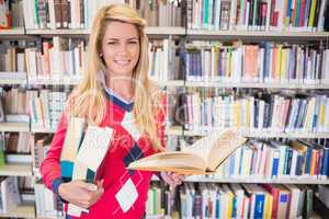 Mature student studying in the library