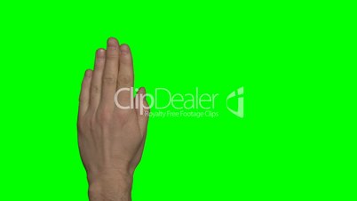 Green-screen Hand Mann (4:2:2, 30p)