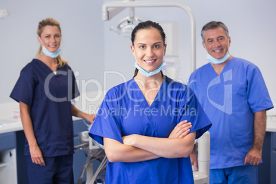 Portrait of smiling co-workers standing