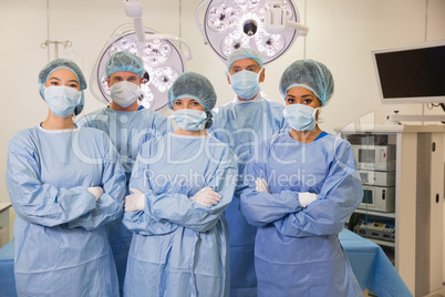 Medical students in operating theater