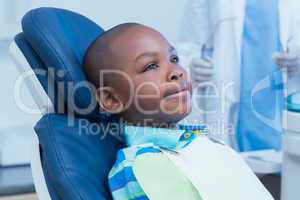 Boy waiting for a dental exam
