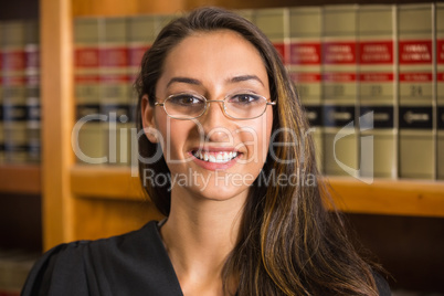 Pretty lawyer in the law library