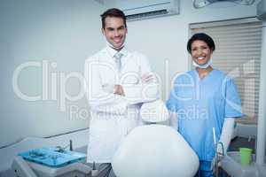 Portrait of smiling dentists