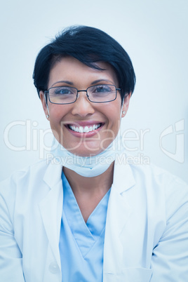 Portrait of smiling female dentist