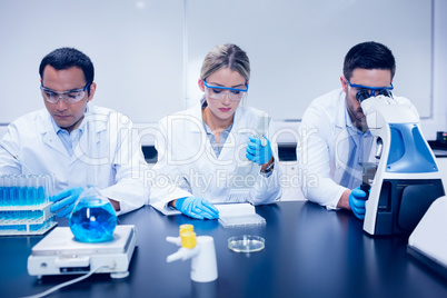 Science students working together in the lab