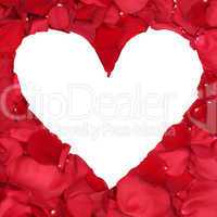 Rosen Blüten bilden Herz Thema Liebe zur Hochzeit Valentinstag