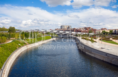 Arganzuela Bridge  and Madrid Rio Park, Madrid