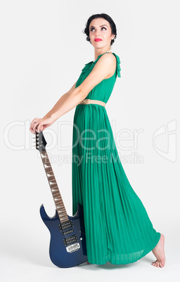 Pretty woman with guitar