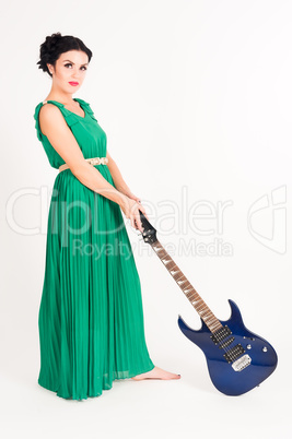 Pretty woman with guitar