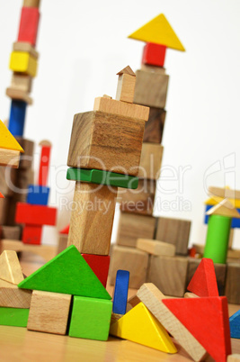 City of wooden cubes