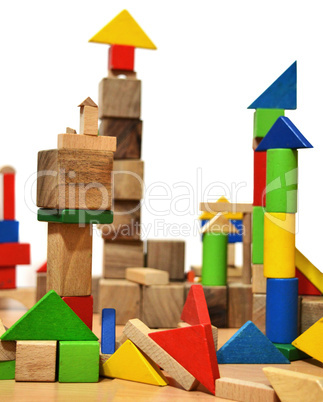 City of wooden cubes