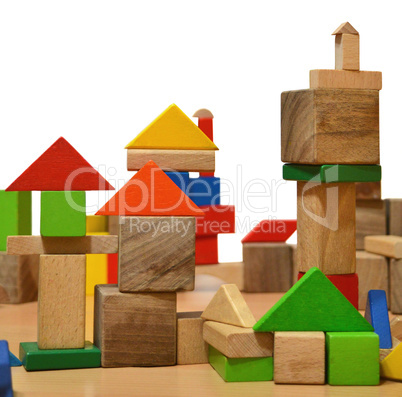 City of wooden cubes