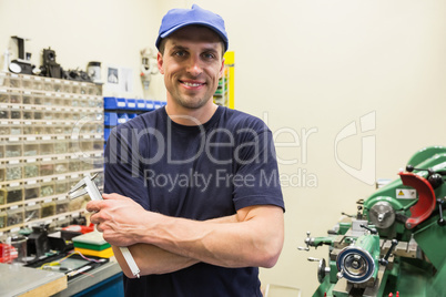 Engineering student smiling at camera