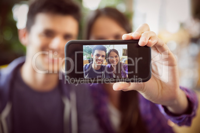 Young students taking a selfie