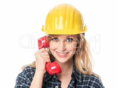 Handwerker am Telefon