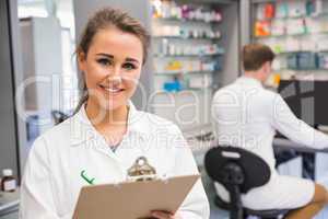 Pharmacy intern smiling at camera