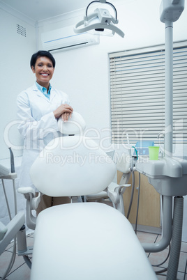 Portrait of smiling female dentist