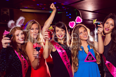 Pretty friends on a hen night