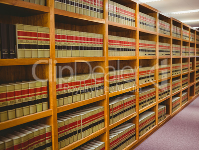 Close up of a bookshelf