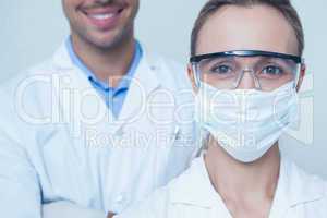 Close up portrait of dentists