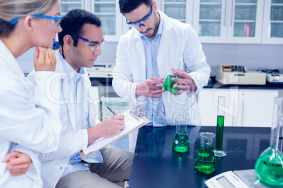 Science students working together in the lab