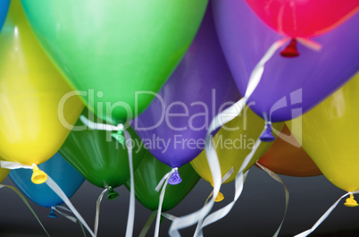 Color background with glossy balloon