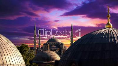 Eventide in Istanbul. Timelapse