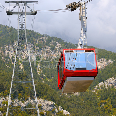 Gondola in the Rocky Mountains