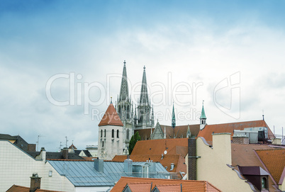 Beautiful medieval architecture of Regensburg, Germany