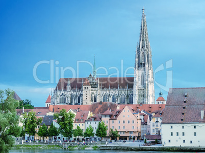 Beautiful medieval architecture of Regensburg, Germany